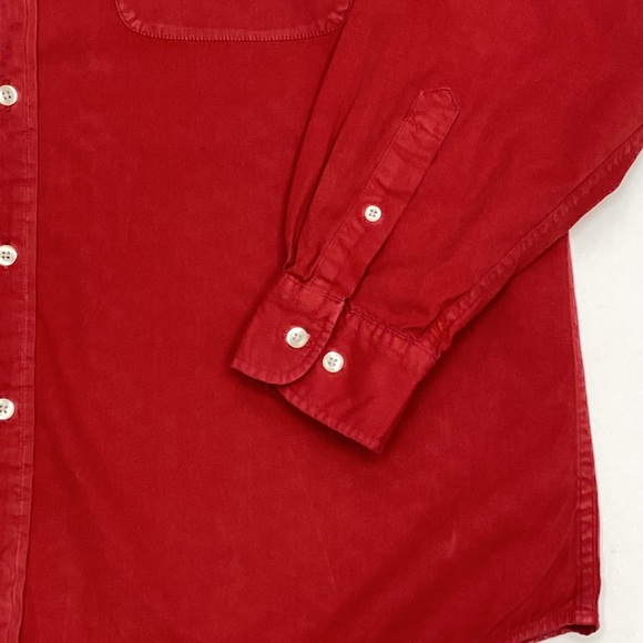 Gap Men's Red Long Sleeve Button Down Shirt - Picture 4 of 7